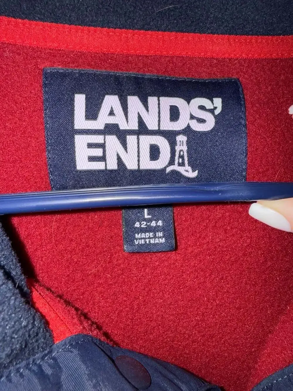 Lands' End Men's T100 Colorblock Snap Neck Fleece Pullover